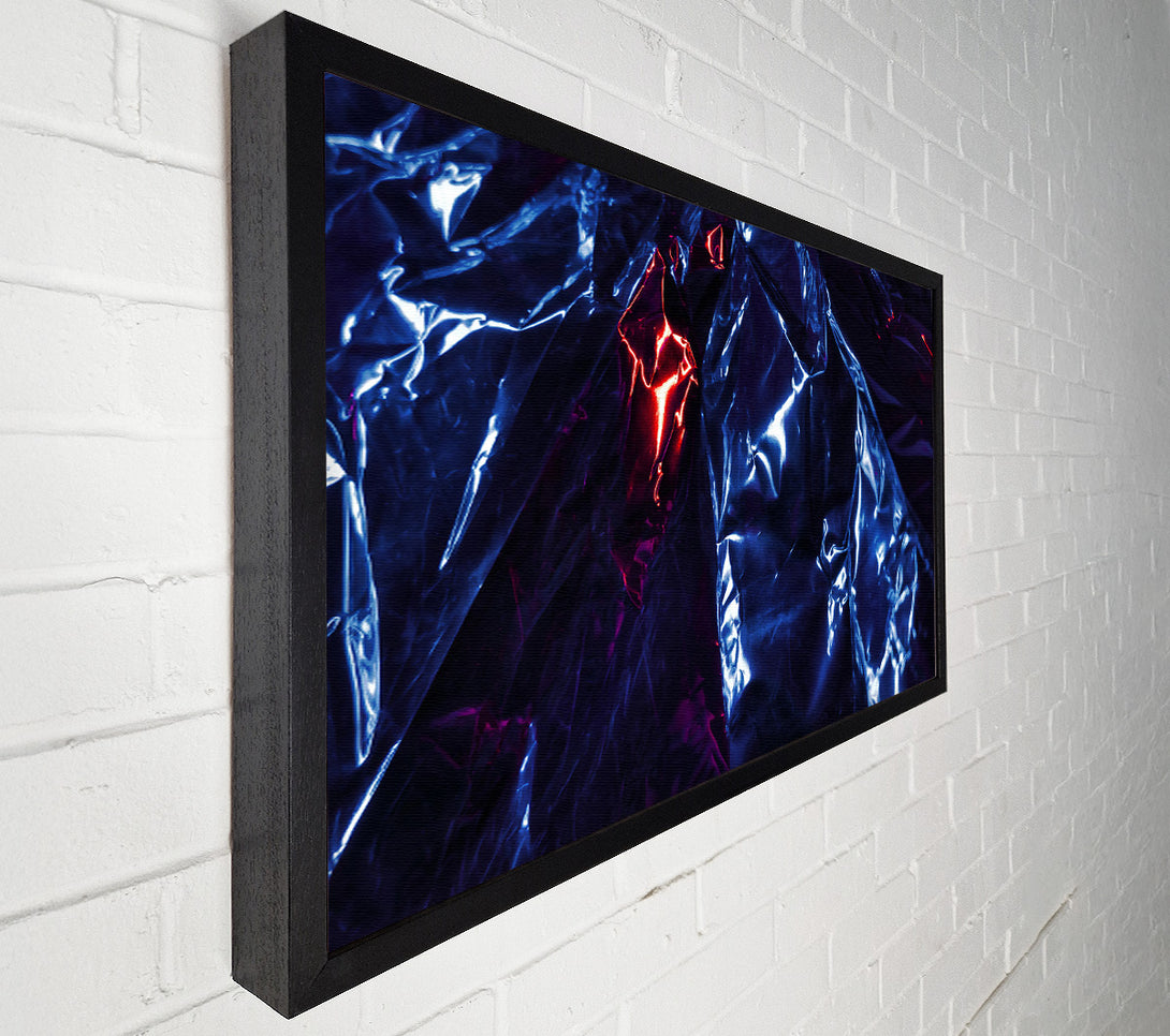  A Canvas Print of Blue Foil Reflections Canvas Wall Art