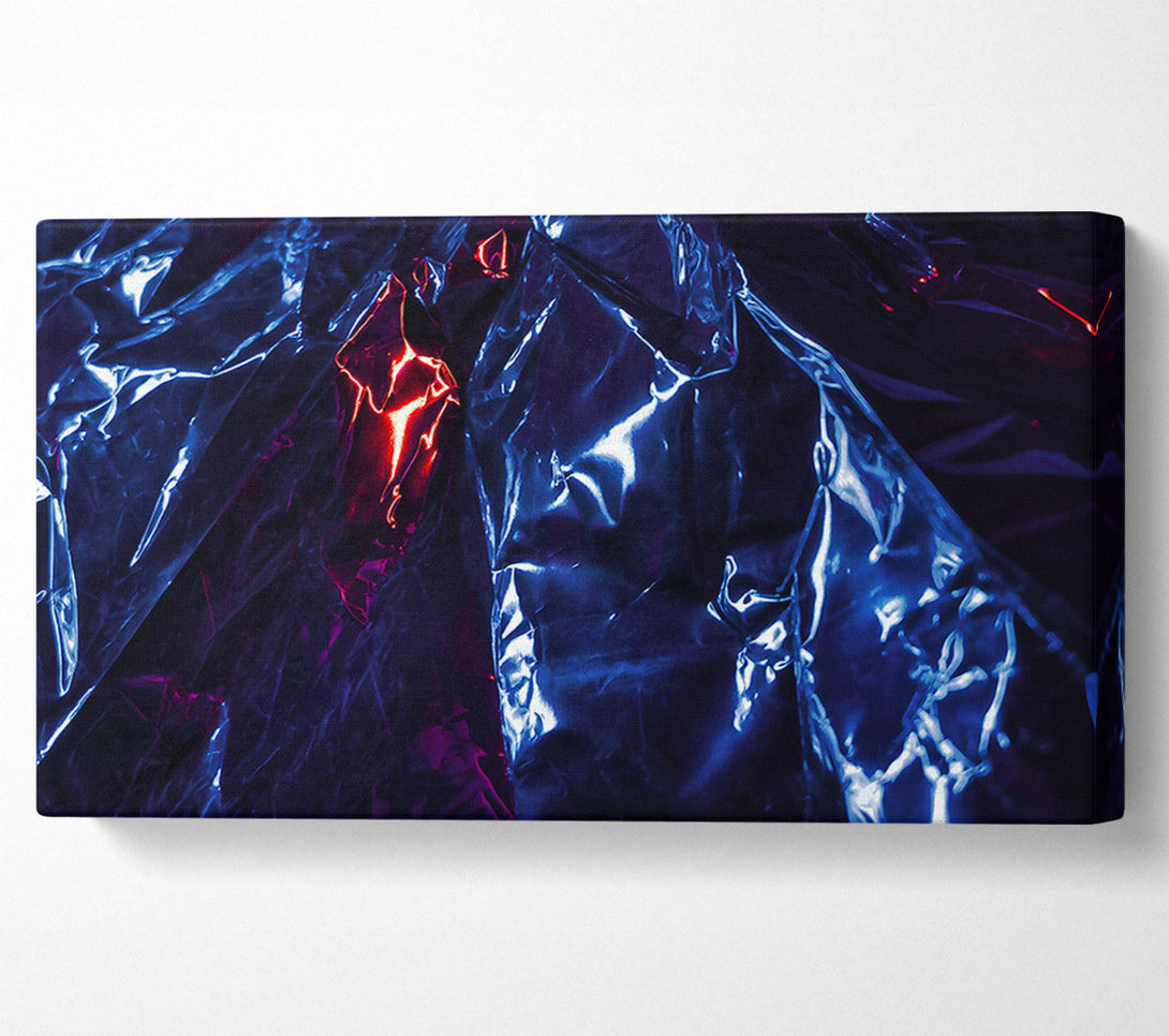  A Canvas Print of Blue Foil Reflections Canvas Wall Art