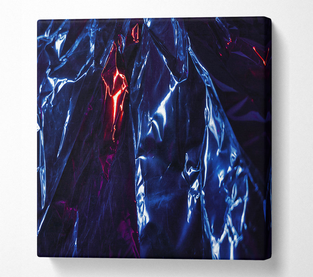  A Canvas Print of Blue Foil Reflections Canvas Wall Art