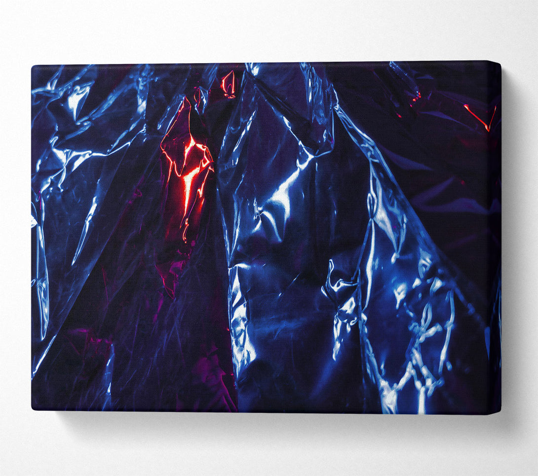  A Canvas Print of Blue Foil Reflections Canvas Wall Art