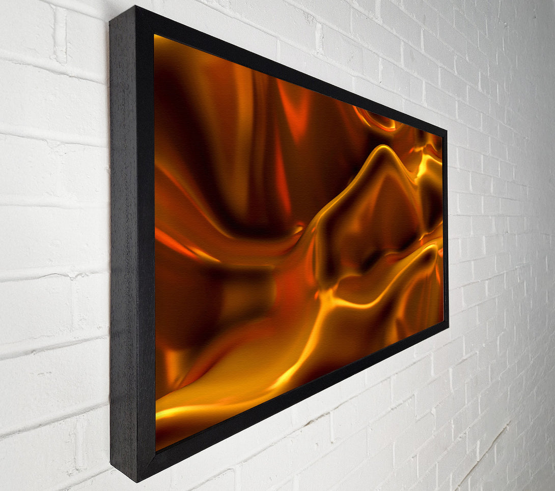  A Canvas Print of Golden Liquid Flowing Canvas Art