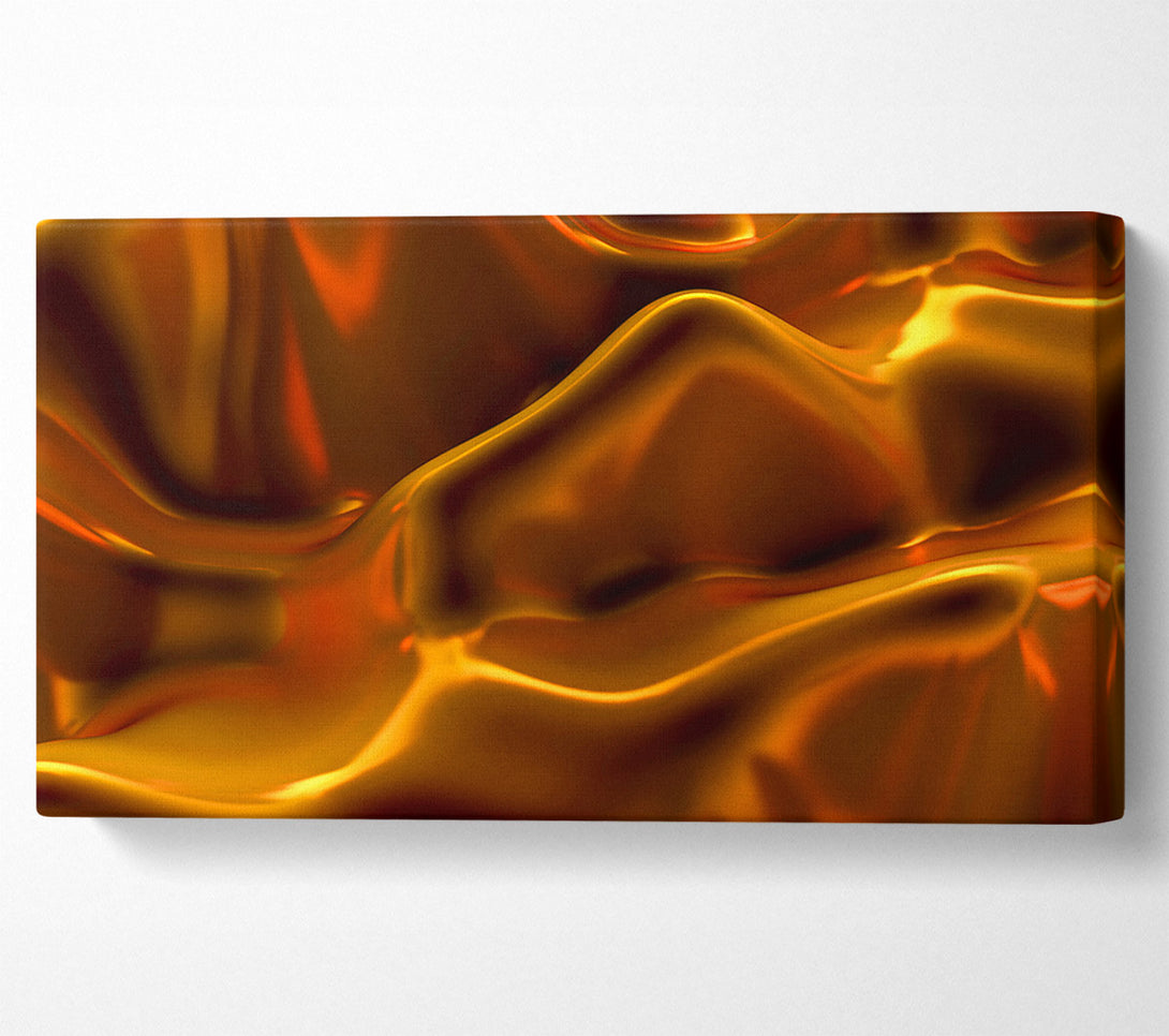  A Canvas Print of Golden Liquid Flowing Canvas Art