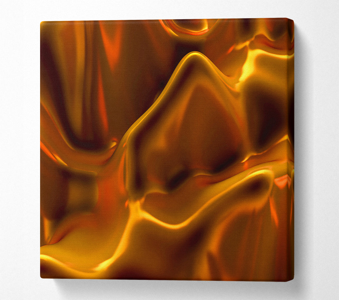  A Canvas Print of Golden Liquid Flowing Canvas Art