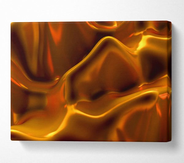  A Canvas Print of Golden Liquid Flowing Canvas Art