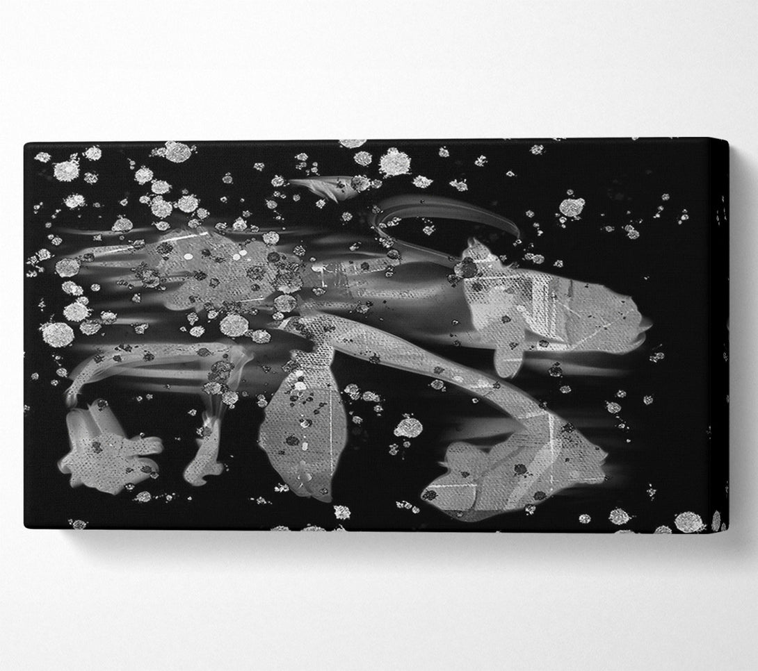  A Canvas Print of Silver Splotch Symphony Canvas Wall Art