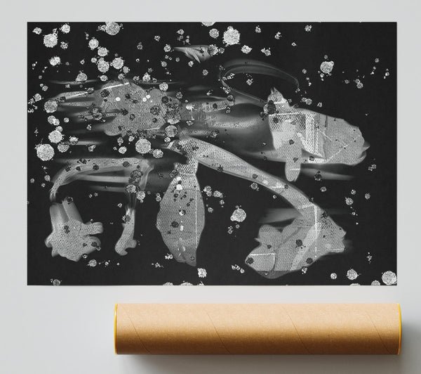 Silver Splotch Symphony Print