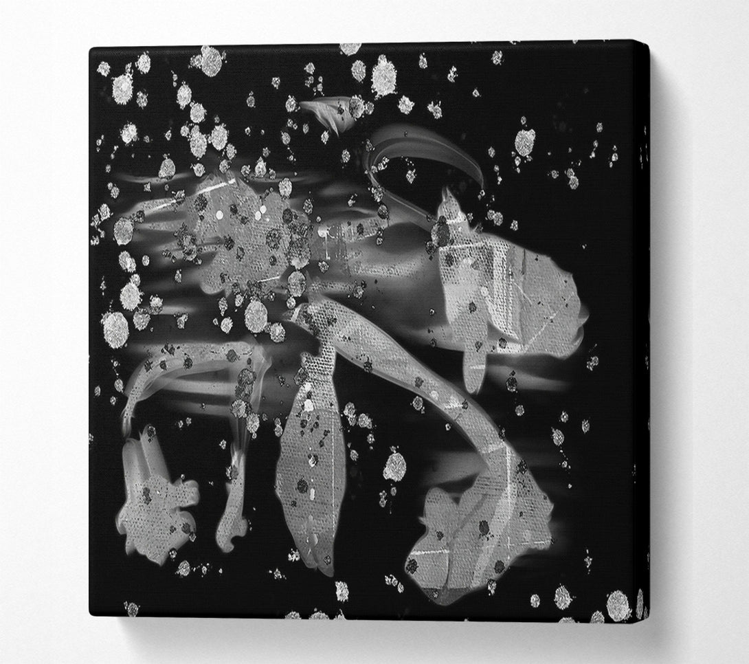  A Canvas Print of Silver Splotch Symphony Canvas Wall Art