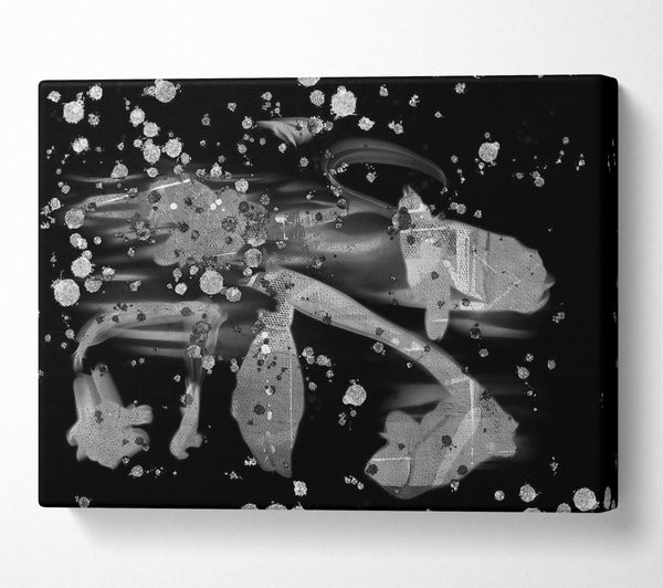  A Canvas Print of Silver Splotch Symphony Canvas Wall Art