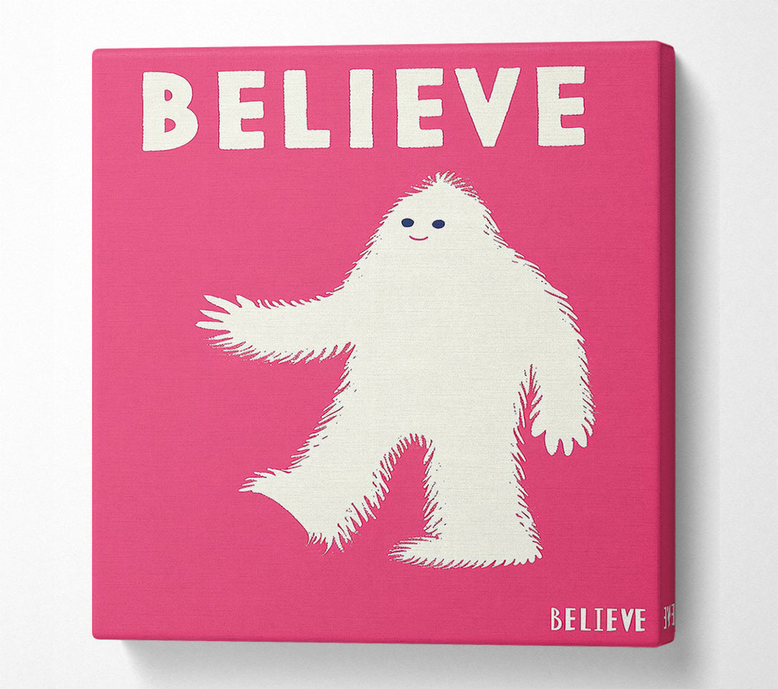  A Canvas Print of Believe In The Yeti Canvas Wall Art