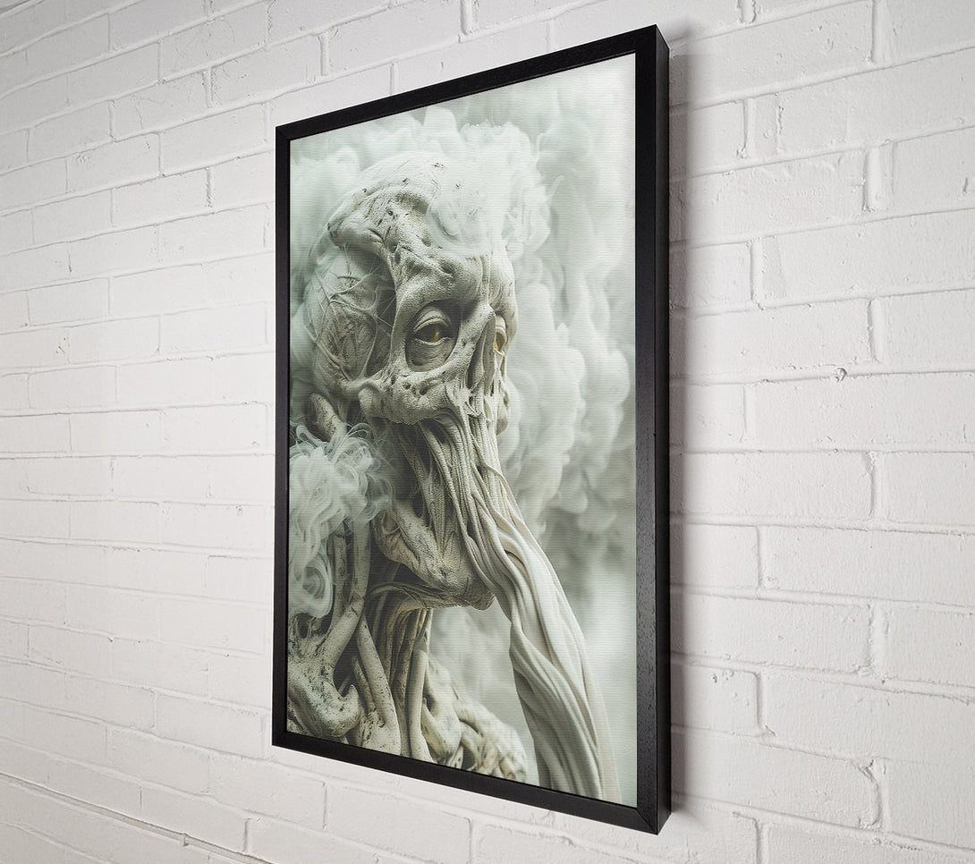  A Canvas Print of White Smoke Demon Canvas Print