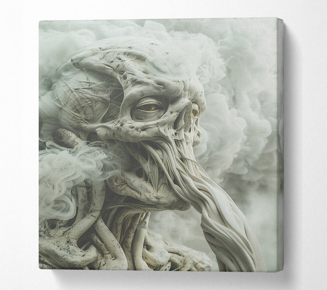  A Canvas Print of White Smoke Demon Canvas Print
