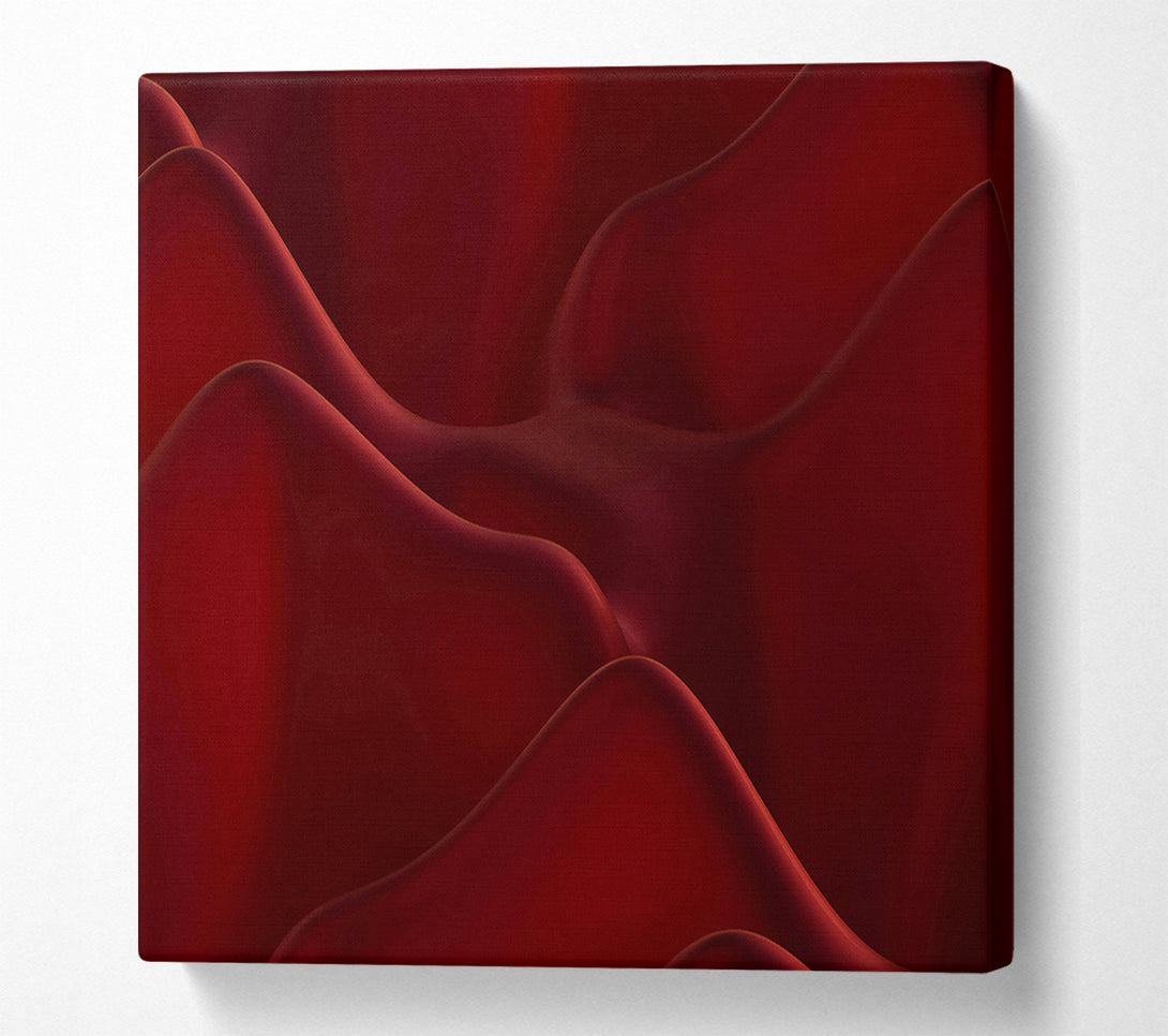 A Canvas Print of Crimson Curvature Flow Canvas Wall Art