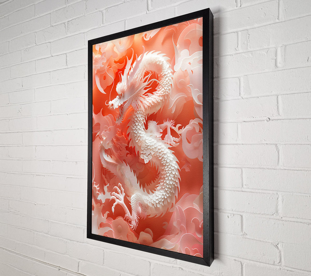  A Canvas Print of Crimson Dragon Soaring Canvas Print