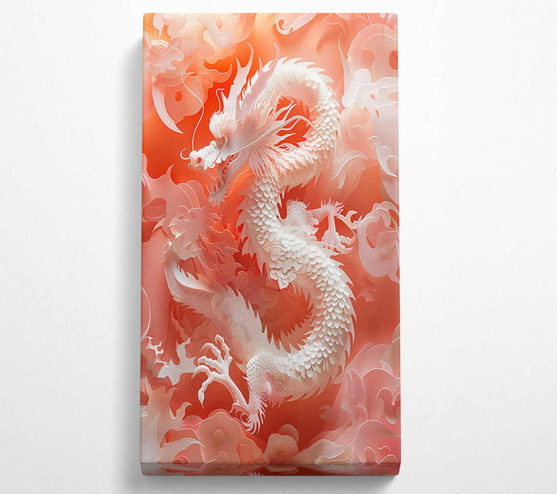  A Canvas Print of Crimson Dragon Soaring Canvas Print