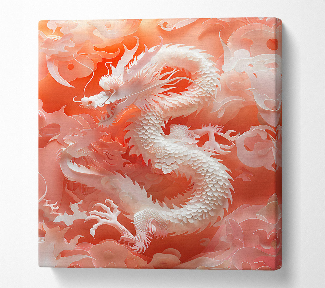  A Canvas Print of Crimson Dragon Soaring Canvas Print
