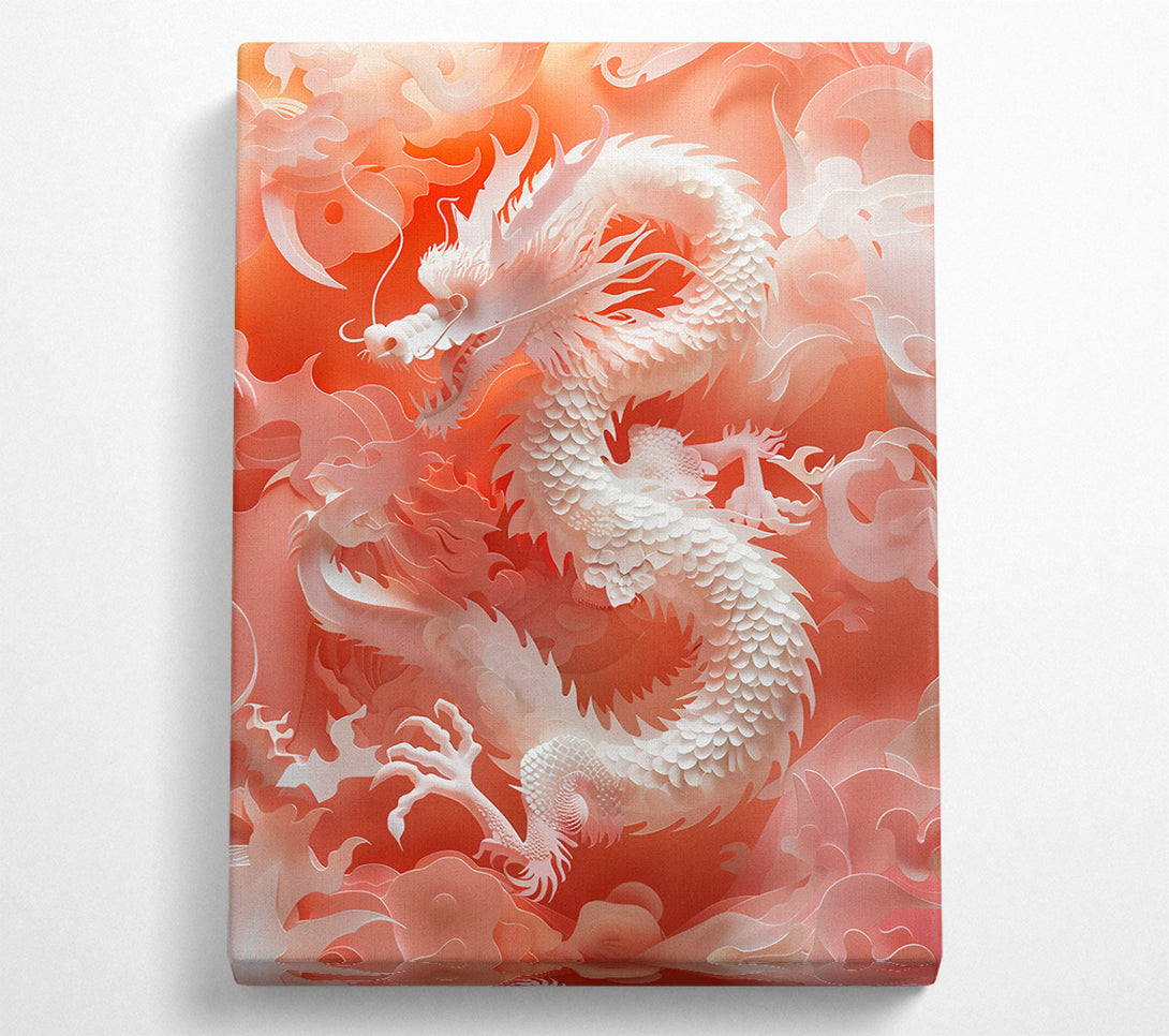  A Canvas Print of Crimson Dragon Soaring Canvas Print