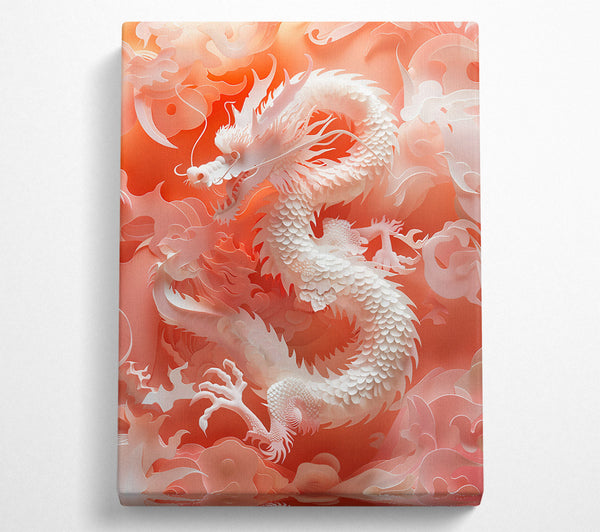 A Canvas Print of Crimson Dragon Soaring Canvas Print