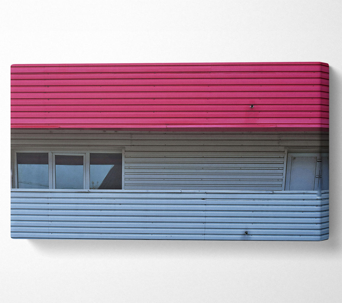  A Canvas Print of Pink And Grey Stripes Canvas Print