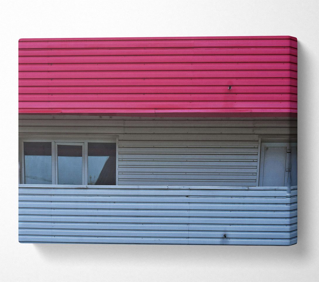  A Canvas Print of Pink And Grey Stripes Canvas Print
