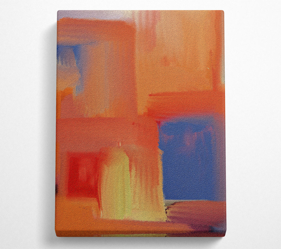  A Canvas Print of Orange Abstract Expressionism Canvas Art
