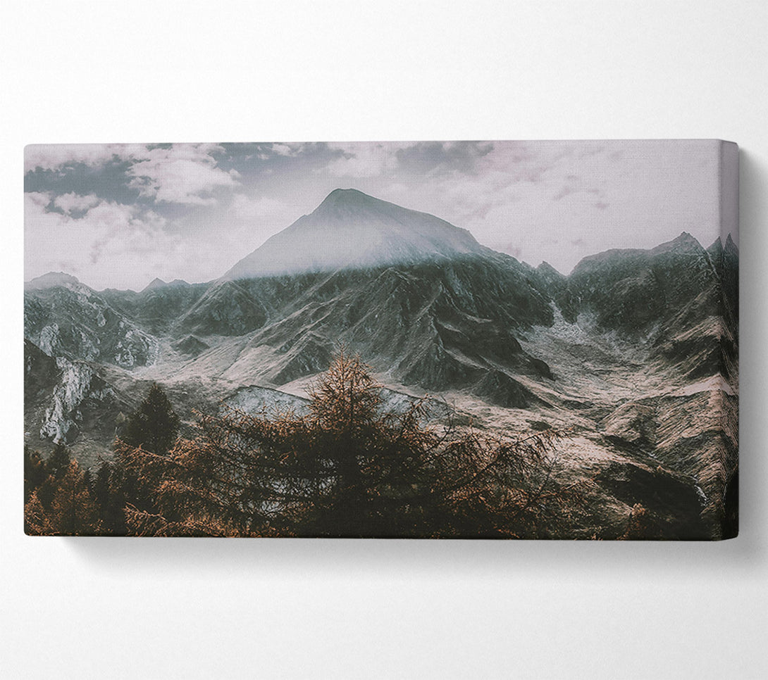  A Canvas Print of Silver Mountain Peaks Canvas Art