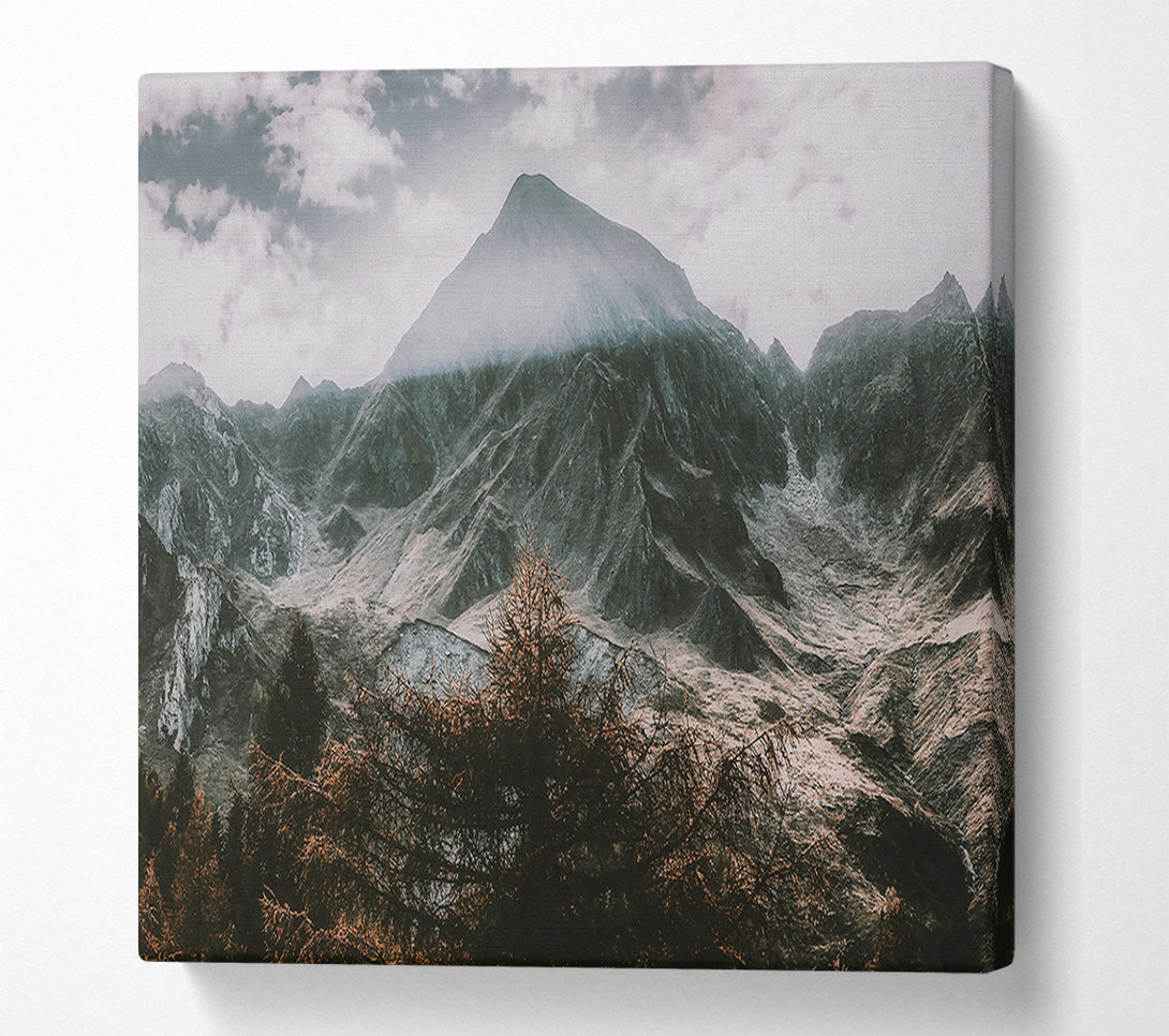  A Canvas Print of Silver Mountain Peaks Canvas Art