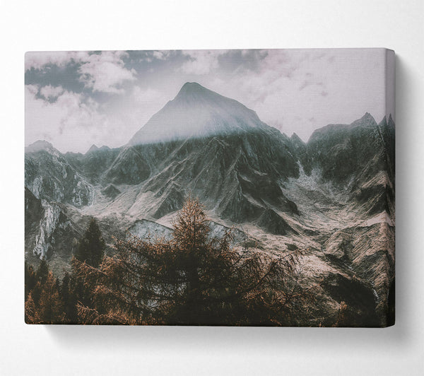  A Canvas Print of Silver Mountain Peaks Canvas Art