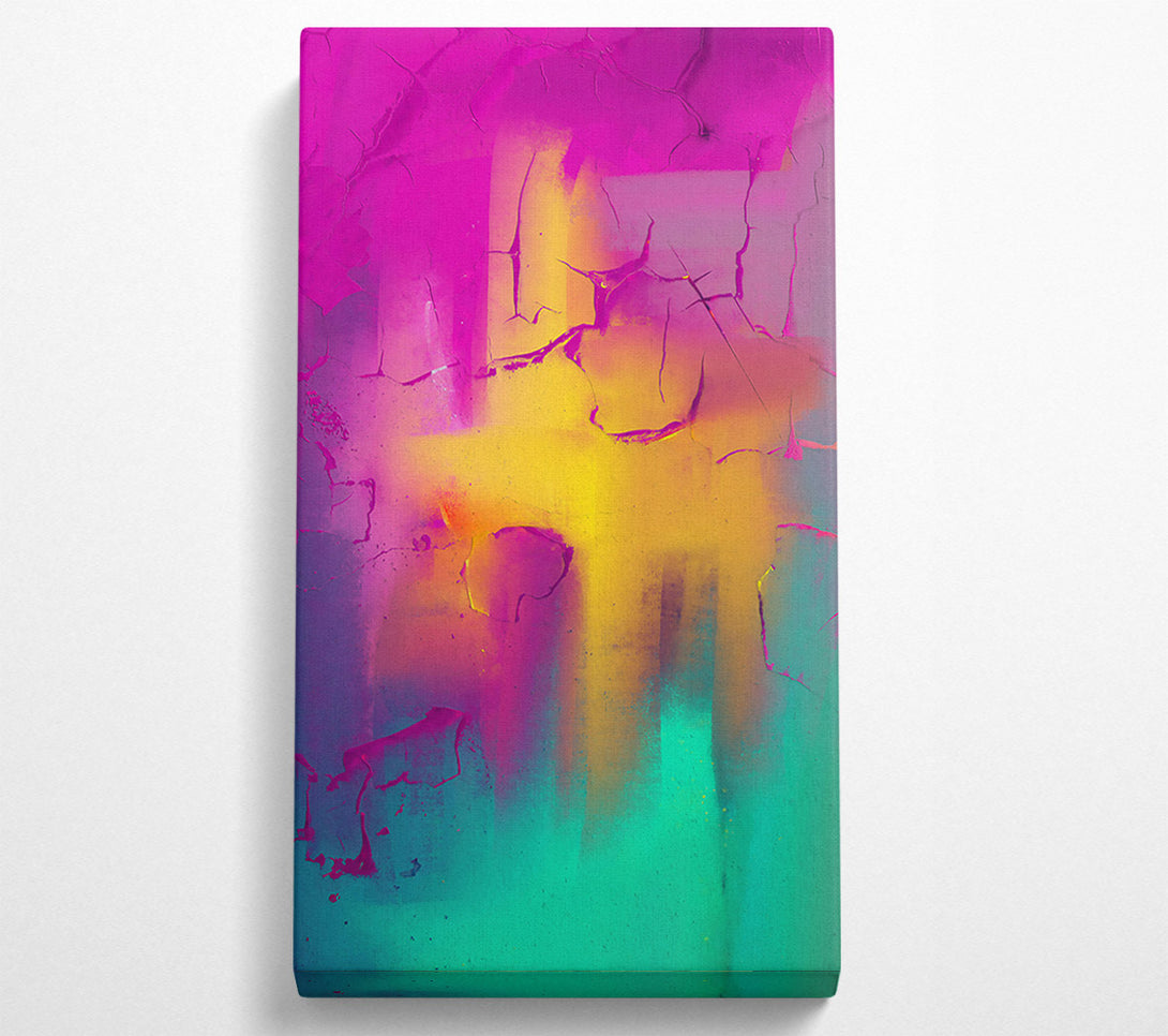  A Canvas Print of Fuchsia Cracked Abstract Canvas Wall Art