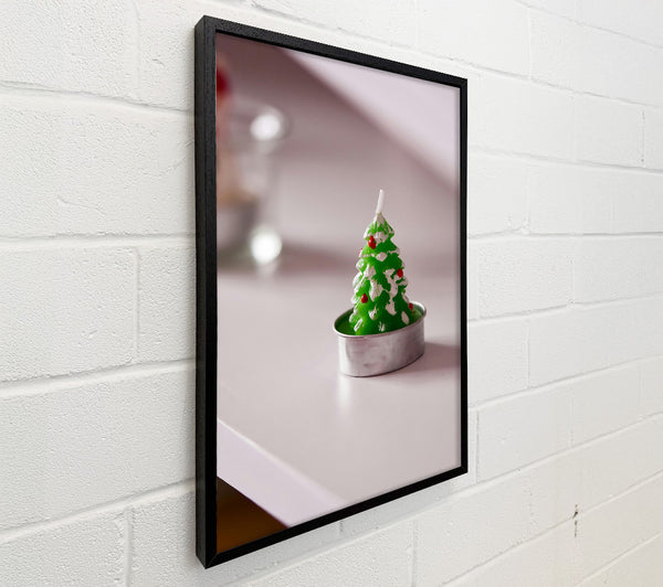 Green Christmas Candle