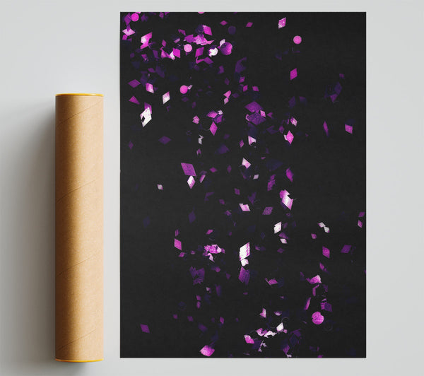 Purple Confetti Dance Poster