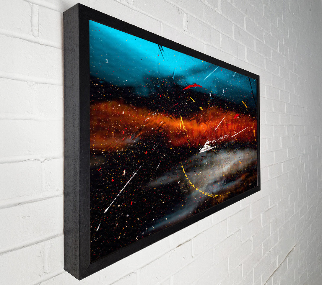  A Canvas Print of Blue Cosmic Splattering Canvas Print