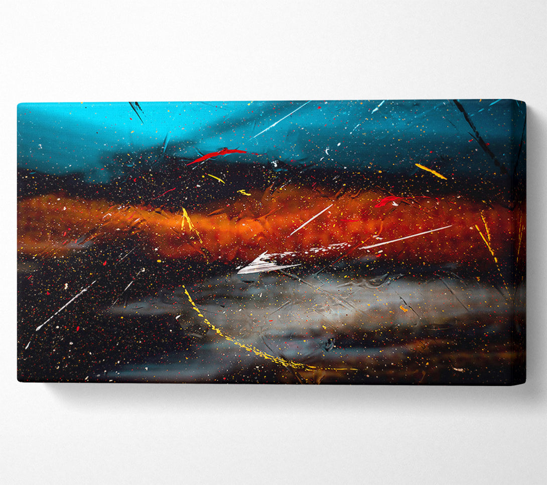  A Canvas Print of Blue Cosmic Splattering Canvas Print
