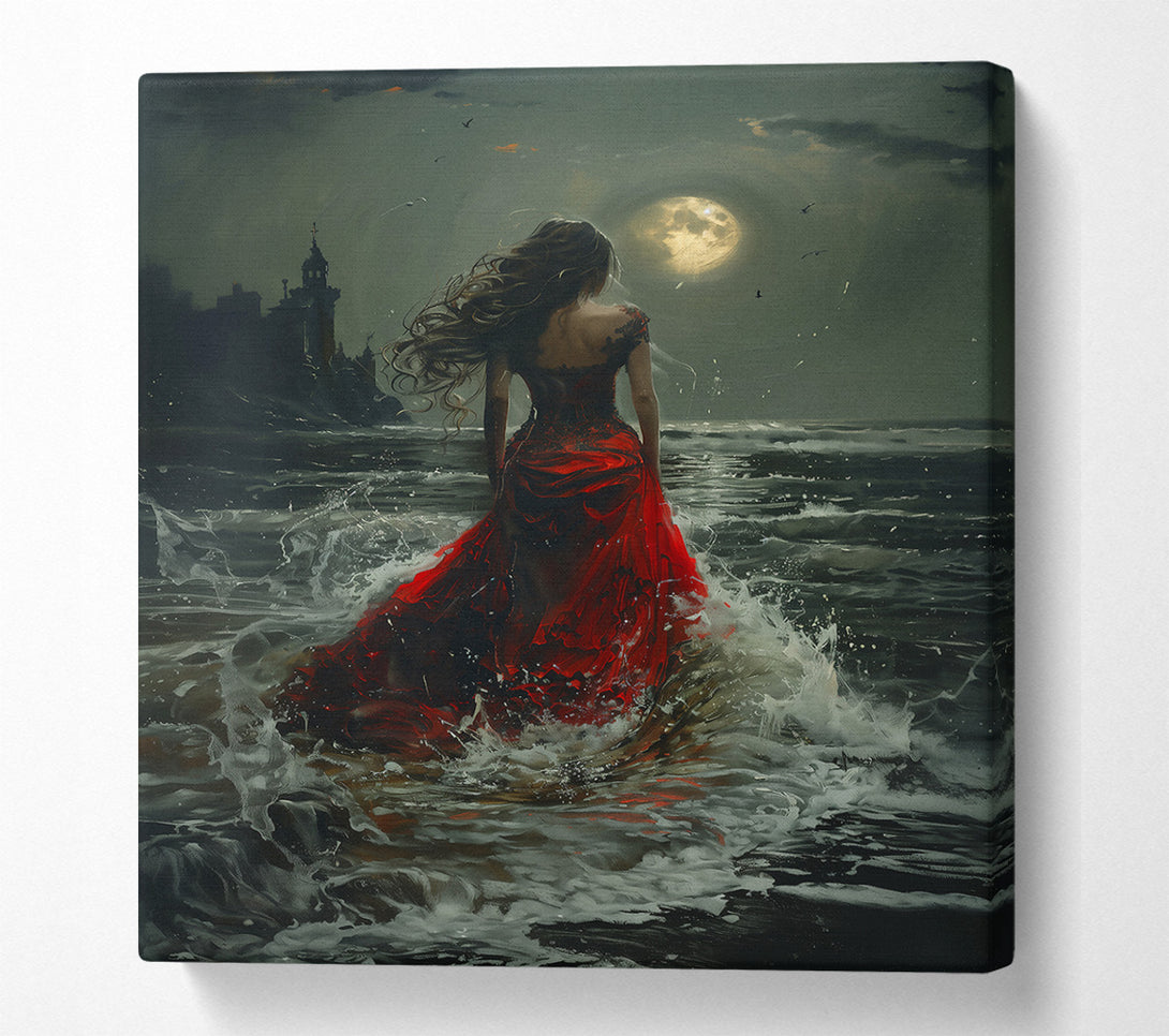  A Canvas Print of Crimson Tides Of Fate Canvas Print