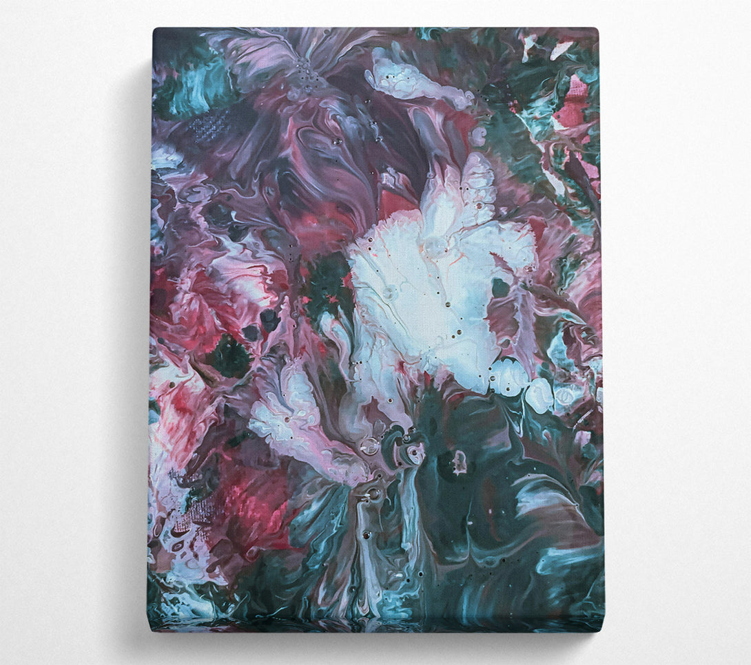 A Canvas Print of Teal Swirling Dreams Canvas Art