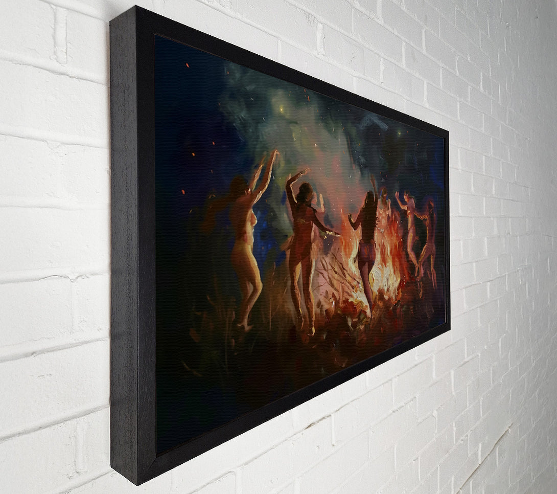  A Canvas Print of Crimson Bonfire Dance Canvas Art