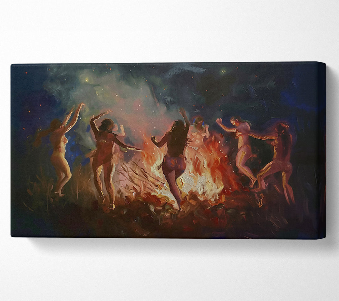  A Canvas Print of Crimson Bonfire Dance Canvas Art