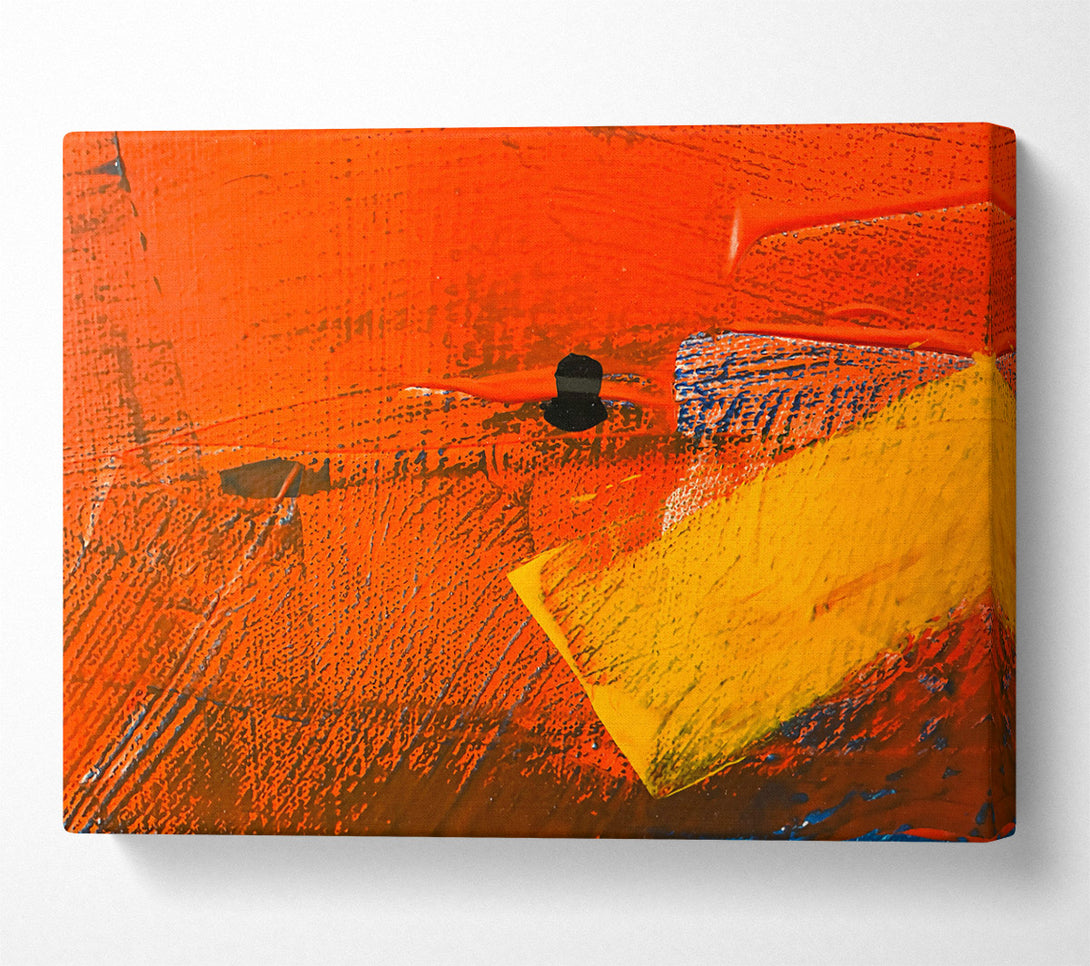  A Canvas Print of Orange Abstract Expressionism Canvas Art
