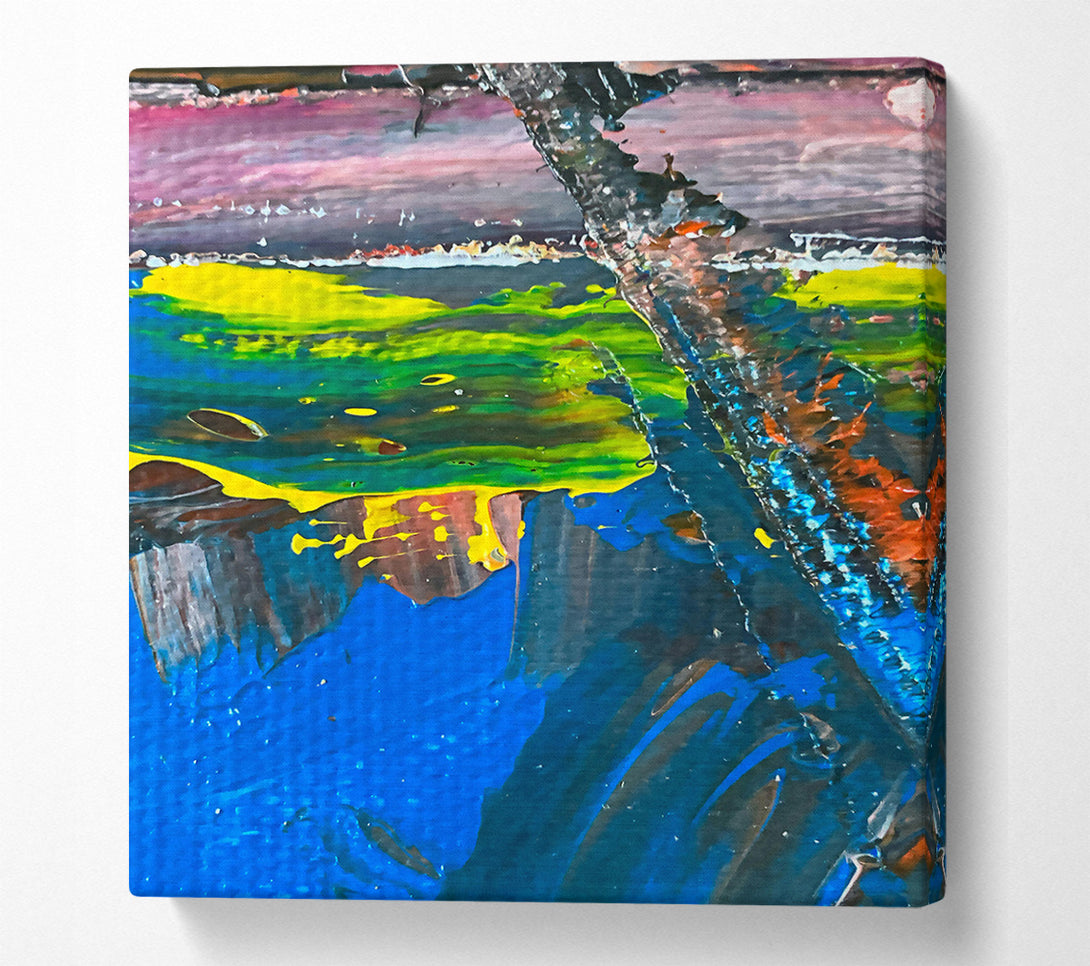  A Canvas Print of Blue Sky Drips Canvas Art