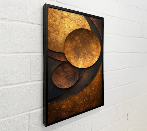 Golden Scratched Circles