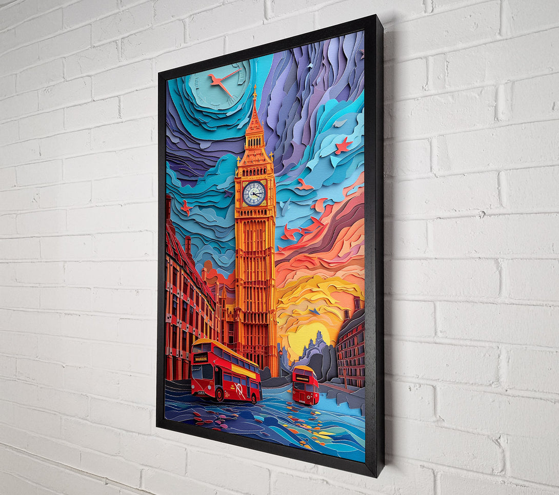  A Canvas Print of Big Ben Oil Painting Canvas Wall Art