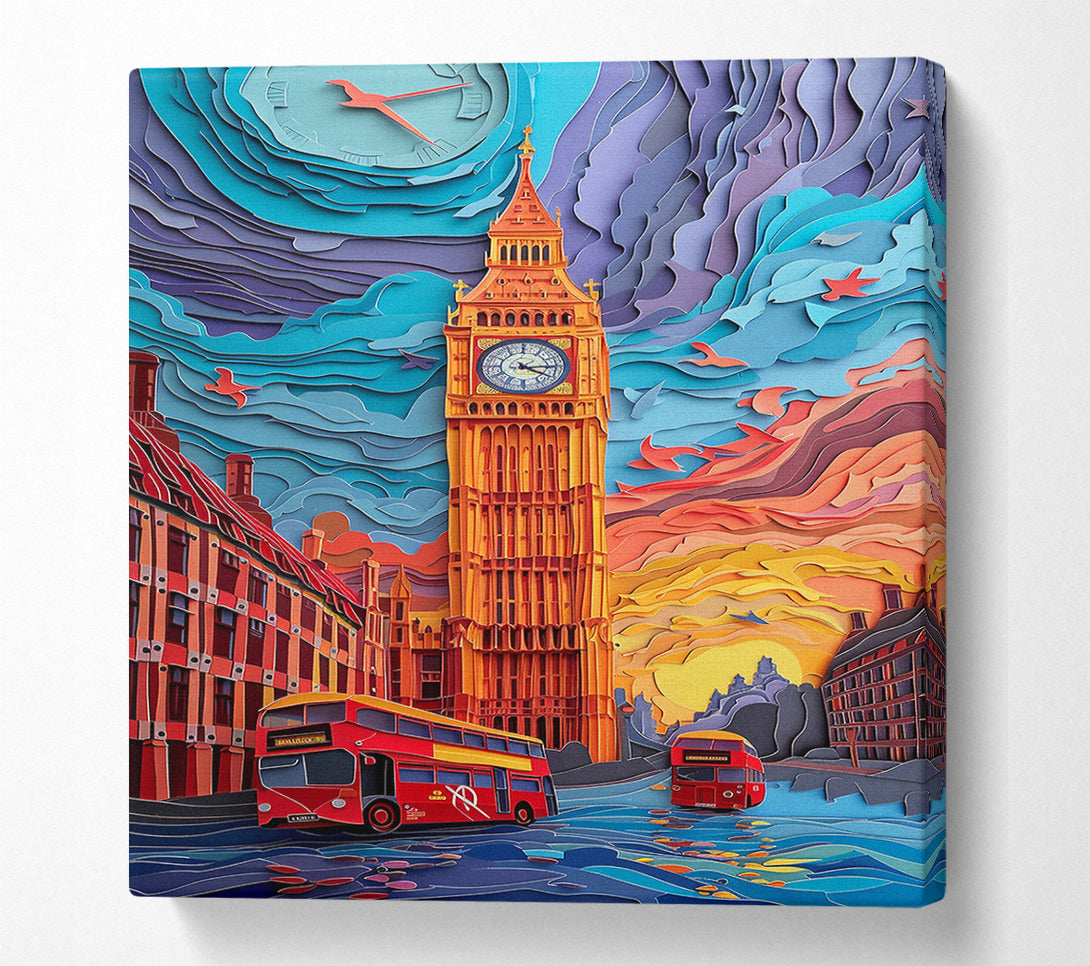  A Canvas Print of Big Ben Oil Painting Canvas Wall Art