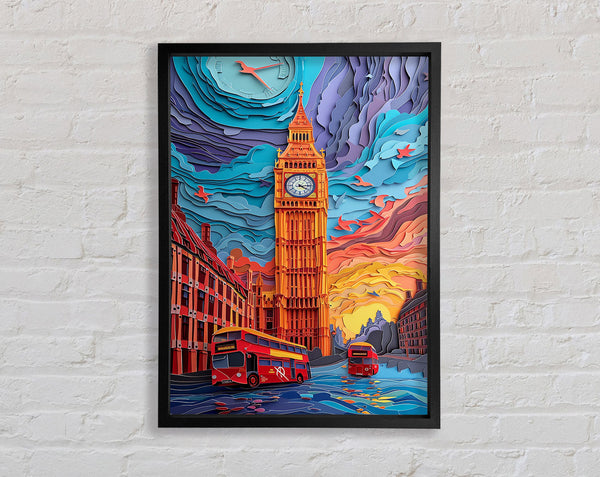 Big Ben Oil Painting Framed Print