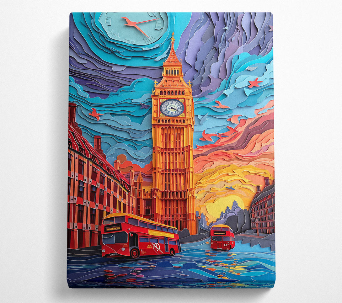  A Canvas Print of Big Ben Oil Painting Canvas Wall Art