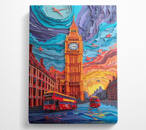  A Canvas Print of Big Ben Oil Painting Canvas Wall Art