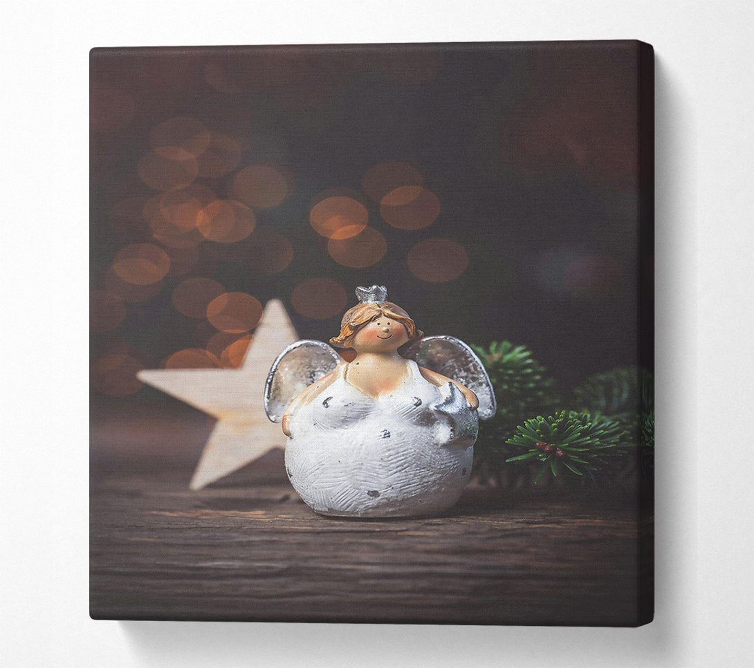  A Canvas Print of Golden White Angel Canvas Art