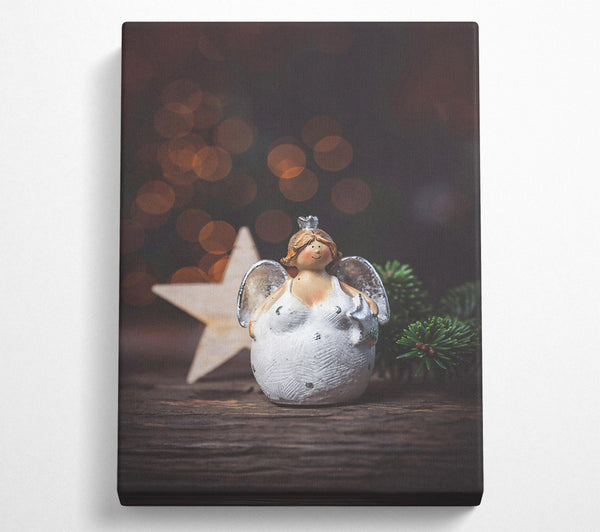  A Canvas Print of Golden White Angel Canvas Art
