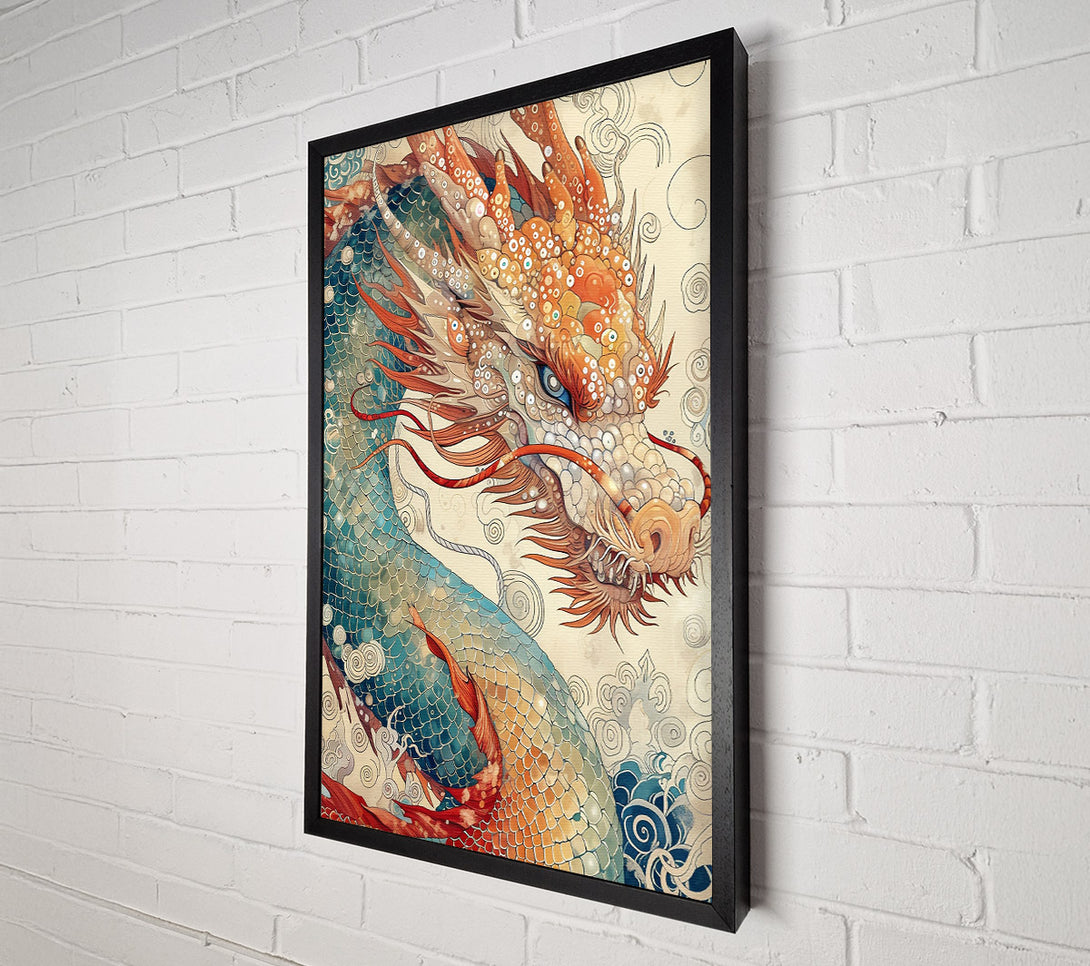  A Canvas Print of Azure Dragon'S Rise Canvas Print