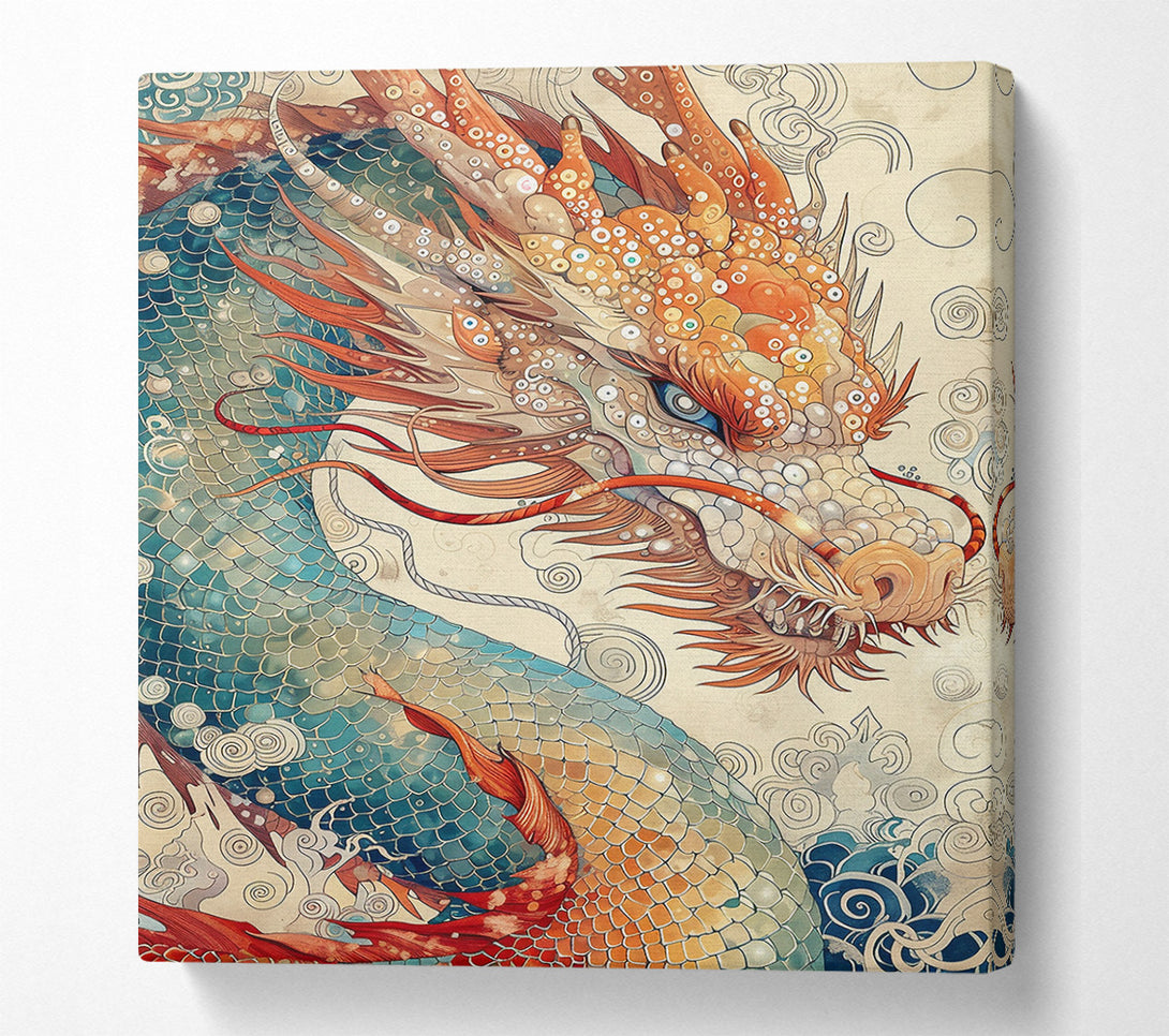  A Canvas Print of Azure Dragon'S Rise Canvas Print