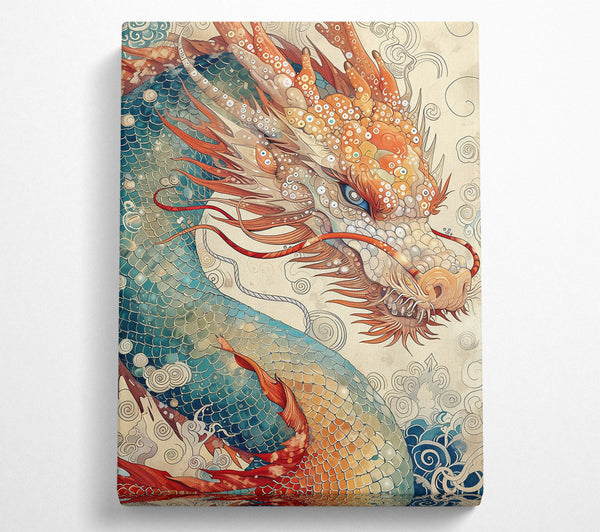  A Canvas Print of Azure Dragon'S Rise Canvas Print