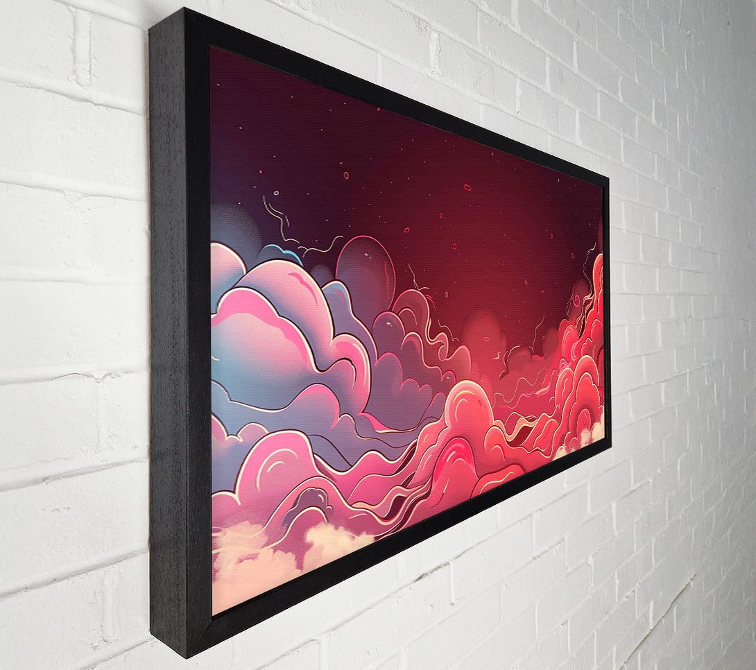  A Canvas Print of Crimson Cloud Formations Canvas Art